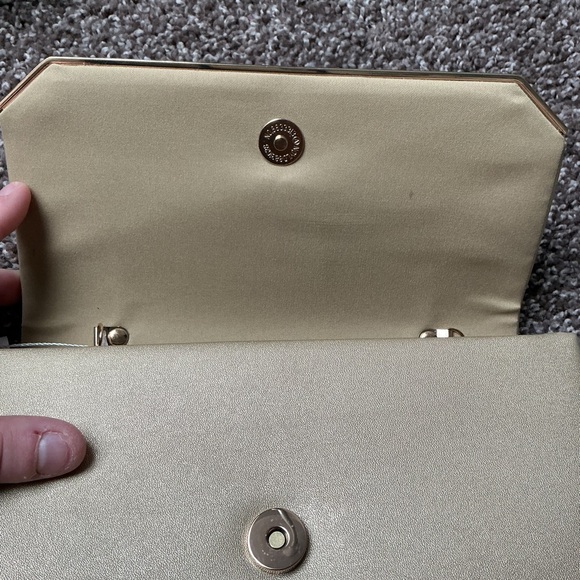 CXL by Christian LaCroix | Madison Smooth Gold Clutch - Picture 3 of 5